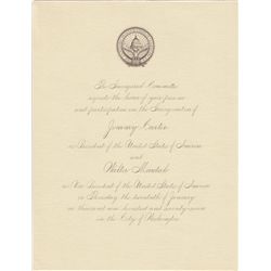 INAUGURAL INVITATIONS