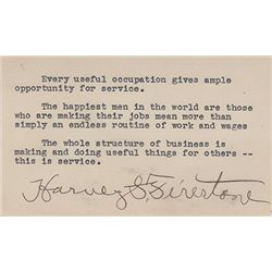 HARVEY S. FIRESTONE