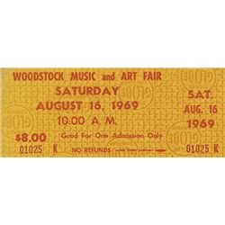 UNUSED ORGINAL WOODSTOCK TICKET