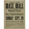 Image 1 : EARLY BASEBALL POSTER