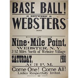 EARLY BASEBALL POSTER