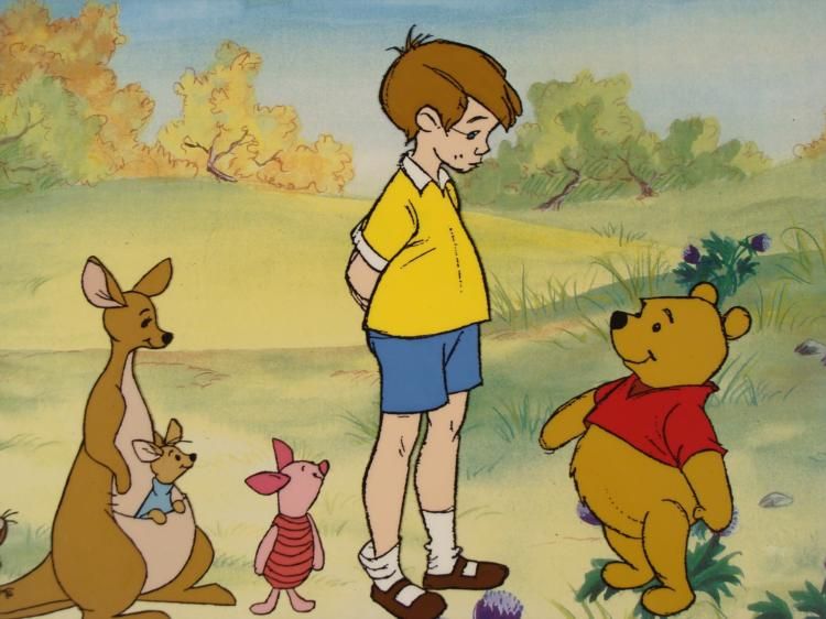 Original Winnie The Pooh Cel Background Animation Gang Original Winnie The Pooh Cel Background Animation Gang