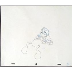 Donald Duck Original Animation Lounging Around Drawing