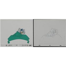 Original Cel Donald Duck Drawing Head Pillow Animation