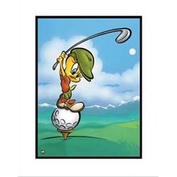 Tee-Off Tweety Original Giclee Art Looney Tunes