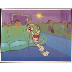 Bugs Bunny Orig Cel Production Background Movie Popcorn