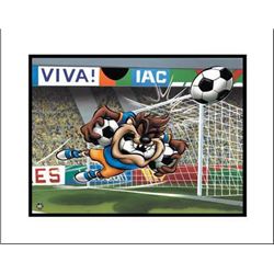 Looney Tunes Art Taz Soccer Giclee Original