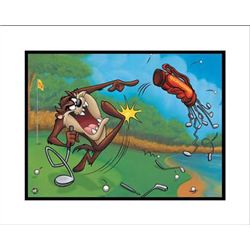 Terrible Taz Golf Art Lonney Tunes Original Giclee