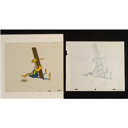 Crazylegs Crane Original Drawing Cel Animation Stuck