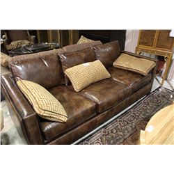 CENTURY TRADITIONAL LEATHER SOFA