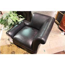 CENTURY BLACK LEATHER CHAIR