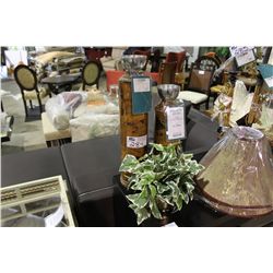 4 DECOR ITEMS - 2 JOHN RICHARD CANDLE HOLDERS & 2