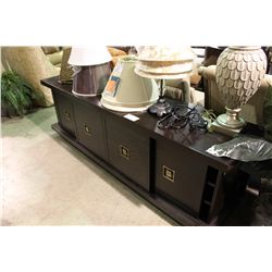 DARK HICKORY ENTERTAINMENT CONSOLE