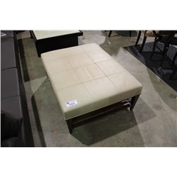 BAKER LEATHER TOP COCKTAIL OTTOMAN