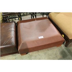 BAKER LEATHER TOP COCKTAIL OTTOMAN