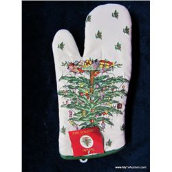 Oven Mitt (Christmas Tree Pattern-Linen)