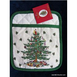 Pot Holder (Christmas Tree Pattern-Linen)