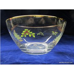 9" Clear Glass Christmas Tree Salad Bowl