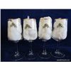 Image 3 : 10 oz. Wine Glasses w/Gold Rim (Set of 4)