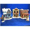 Image 1 : 3 Christmas Village Buildings & 2 People