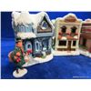 Image 2 : 3 Christmas Village Buildings & 2 People