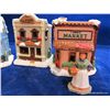 Image 3 : 3 Christmas Village Buildings & 2 People