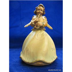 1968 Anri Carved Wood Angel Music Box