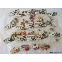 Mini Wooden Tree Ornaments NIP