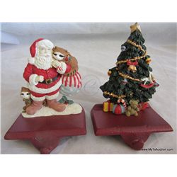 2 Fireplace Mantle/Shelf Christmas  Stocking Hangers