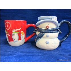 2 Christmas Coffee Mugs