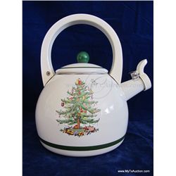 Spode Christmas Tree Whistling Tea Kettle