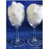 Image 4 : 13 oz. Wine Glasses w/ Gold Rim (Set of 2)