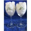 Image 5 : 13 oz. Wine Glasses w/ Gold Rim (Set of 2)