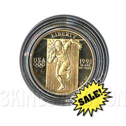 Gold $5 Commemorative 1992 Olympic BU