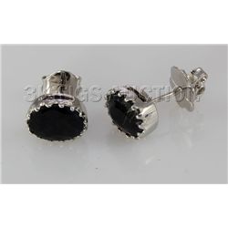 Natural Sapphire 10.31CTW Silver Oval Earring