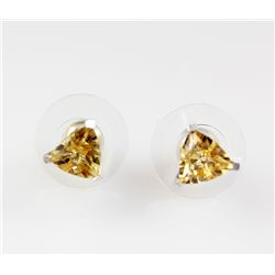 10K Citrine Trillion Earring .66 ctw