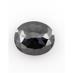 Jet Black Color AA Oval Brilliant 4.17CTW Loose Black D