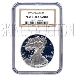 Certified Proof Silver Eagle PF69 1996