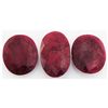 Image 1 : 164.20ctw Ruby Oval Cut Loose Gemstone lot of 3