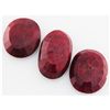 Image 2 : 164.20ctw Ruby Oval Cut Loose Gemstone lot of 3