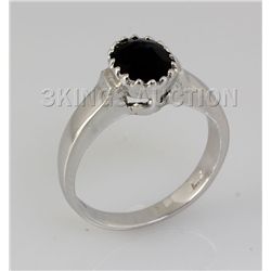 17.43CTW Oval Blue Sapphire Ring - Sterling Silver