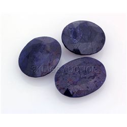 133.81ctw SapphireOvalCutLooseGemstone lotof3