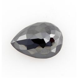 Jet Black Color AA Pear Brilliant 3.32CTW Loose Black D