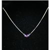 Image 1 : 1.2 ctw Sterling Amethyst Necklace