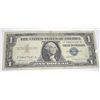 Image 1 : 1957 SERIES A $1 SILVER CERTIFICATE BILL SERIAL # F59407497A PLEASE LOOK AT PIC TO DETERMINE GRADE*!