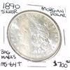Image 1 : 1890 MORGAN SILVER DOLLAR RED BOOK VALUE IS $700.00 *RARE MS-64+ HIGH GRADE* BAG MARKS!!