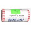 Image 1 : ROLL OF *ULYSSES S. GRANT* PRESIDENT DOLLARS *$25.00 FACE VALUE* ROLL CAME OUT OF SAFE DEPOSIT BOX!!