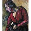 Image 1 : Scheiber Hugó (1873-1950), Pirosruhás hölgy