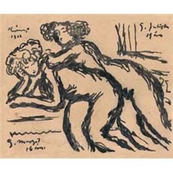Rippl-Rónai József (1861-1927), Két akt, 1916.