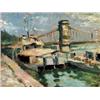 Image 1 : Perlmutter Izsák (1866-1932), Dunai hajók a Lánchíd lábánál
